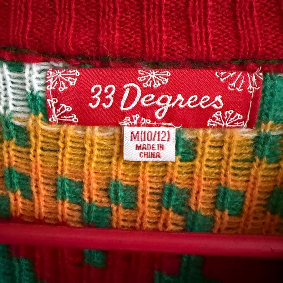 Boys Ugly Christmas Sweater Cats And Pizza - Small Hole See Pic Size M - Picture 5 of 7